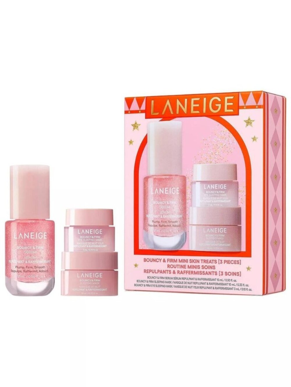 Laneige Bouncy & Firm Mini Skin Treats, Hydrating Gift Set NEW IN BOX